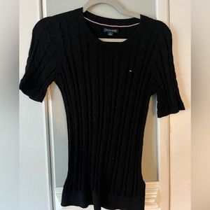 Tommy Hilfiger black short sleeve sweater size M